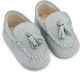 Babywalker Christening Leather Soft Sole Moccasins Light Blue