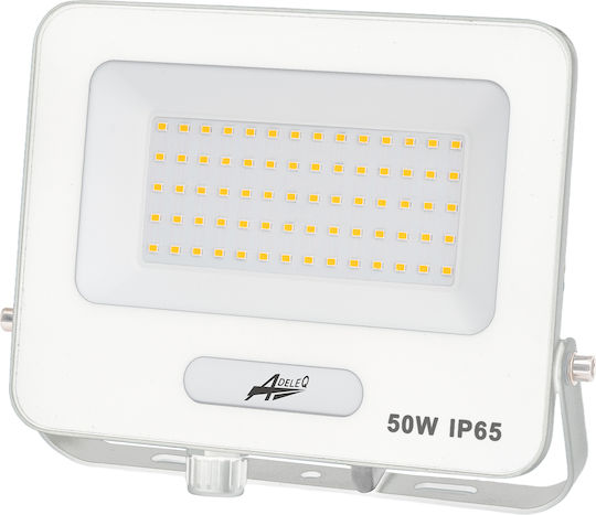 Adeleq Wasserdichter LED Flutlichter 50W Warmes Weiß 3000K mit Bewegungssensor IP65