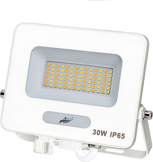 Adeleq Waterproof LED Flood Light 30W Warm White 3000K With Motion Sensor IP65