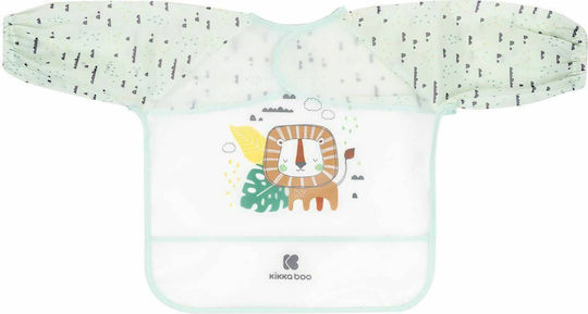 Kikka Boo Savanna Waterproof Plastic Coverall with Hoop & Loop Fastener Pocket & Sleeves Mint