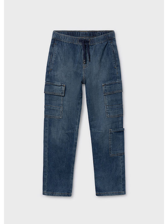 Mayoral Kids' Denim Pants Blue