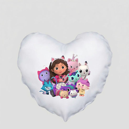 Heart Pillow Size 41x39cm Gabby's Dollhouse Gabi Dollhouse White