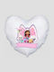 Μαξιλάρι Καρδιά Διάσταση 41x39cm Gabby's Dollhouse Κουκλόσπιτο Γκάμπι Λευκό