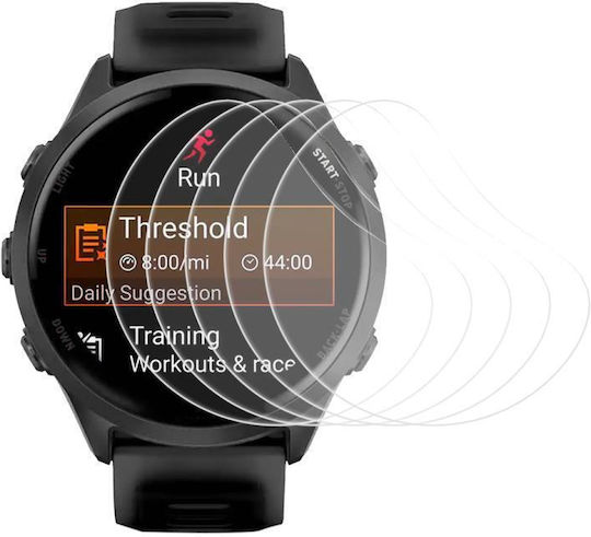 Garmin Foreunner 570 47mm 5pcs Xdfind Μαλακή Μεμβράνη Υδρογέλης Πλήρους Κάλυψης Μπροστινό Προστατευτικό Ρολογιού