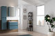 Piccadilly Countertop with Sink, Mirror & Column Melamine Pacific Blue