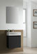 Piccadilly Countertop with Sink & Mirror with Light Black