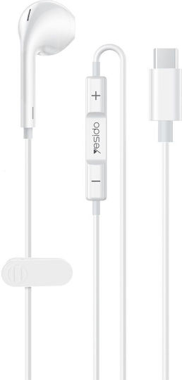 Yesido YH55 Handsfree cu o cască cu mufă USB-C Alb