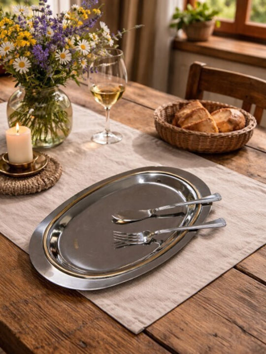 Galifas Serving Platter Silver 24x37cm