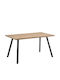 Tisch Speisesaal Metall Sonoma/black 140x80x76cm