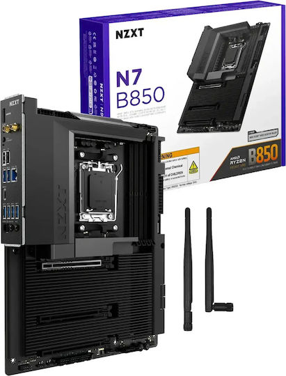 NZXT N7 B850 Wi-Fi Дънна платка ATX с AMD AM5 Сокет