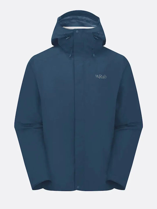 Rab Downpour Μπουφάν Αδιάβροχο Tempest Blue