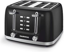 Daewoo Toaster 4 Schlitze 1600W Schwarz