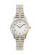 Timex Γυναικείο Ρολόι 25mm Μπαταρίας με Ασημί Μεταλλικό Μπρασελέ