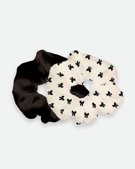 Atws Black Bow Scrunchies Duo Black 3701344215033