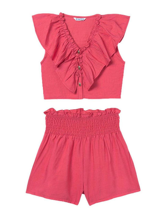 Kids' Set with Shorts Summer 2pcs Coral