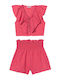 Kids' Set with Shorts Summer 2pcs Coral