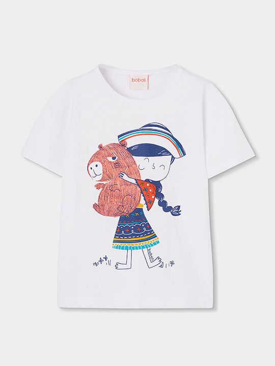 Boboli Παιδικό T-shirt Λευκό