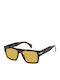 David Beckham Unisex Sunglasses with Yellow Horn-Rimmed Frame and Yellow Lens DB 7161/S WR9/HO