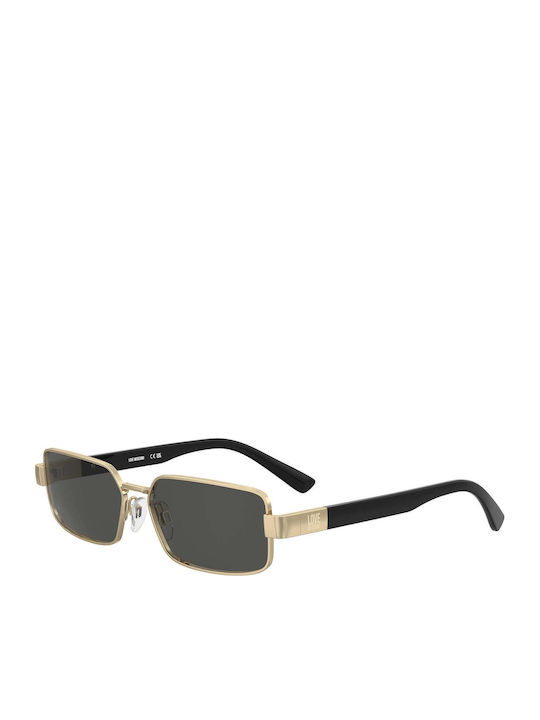 Moschino Unisex Sunglasses with Gold Metallic Frame and Grey Lenses MOL100/S 000/IR