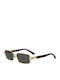 Moschino Unisex Sunglasses with Gold Metallic Frame and Grey Lenses MOL100/S 000/IR