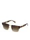 Police Men's Sunglasses with Brown Metallic Frame and Brown Lenses