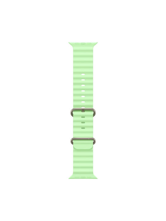 Apple Ocean Band Extension 49mm Λουράκι Neon Green - Natural Titanium Finish (Apple Watch 49mm) Apple Ocean Band Extension 49mm Λουράκι Neon Green - Natural Titanium Finish (Apple Watch 49mm)