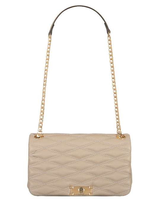 Women's Bag Crossbody Handbag Made of Artificial Leather Beige