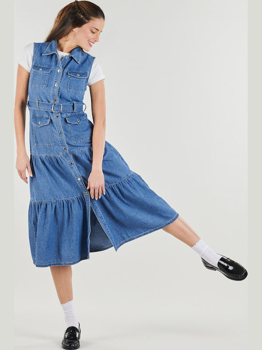 Morgan Rochie Maxi Albastră
