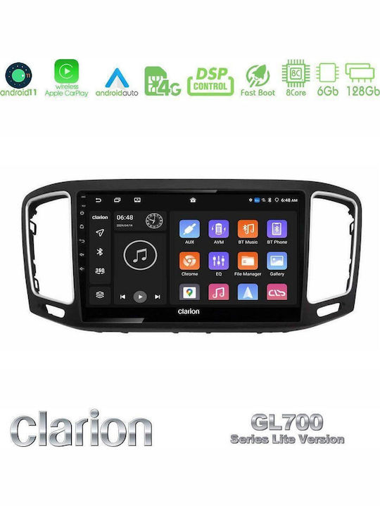 Clarion Car Audio System for Volkswagen Sharan 2010-2015 (Bluetooth/USB/WiFi/GPS/Apple-Carplay/Android-Auto) with Touch Screen 9"