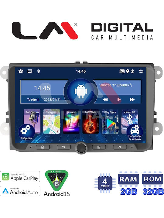 LM Digital Car Audio System for Skoda Yeti 2009-2017 (Bluetooth/USB/WiFi/GPS/Apple-Carplay/Android-Auto) with Touch Screen 9"
