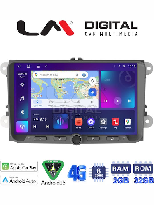 LM Digital Car Audio System for Skoda Yeti 2009-2017 (Bluetooth/USB/WiFi/GPS/Apple-Carplay/Android-Auto) with Touch Screen 9"