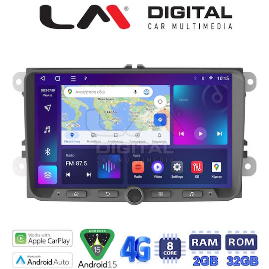 LM Digital Автомобилна Аудио Система (Блутут/USB/WiFi/GPS/Apple-Carplay/Android-Auto) с Тъчскрийн 9"