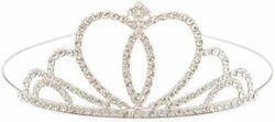 Bridal Headband Princess Tiara Rhinestone 12x15cm Silver