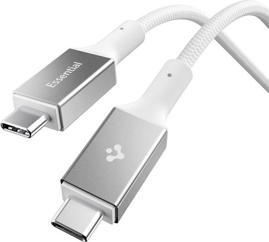 Spigen USB 4 Video Cable USB-C male - USB-C 240W PD Λευκό 1.5m ACA10422