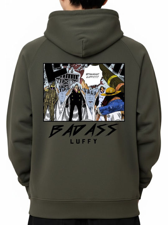 Hoodie One Piece Bad Ass Luffy Pop Culture Mili...