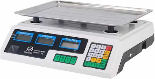 Temno Professionelle Waage mit einer Wiegekapazität von 40kg und einer Unterteilung von 2gr