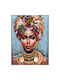 Canvas Painting Blue-Brown Woman Boho 92x122cm 4/kib