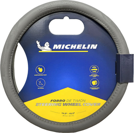 Michelin Κάλυμμα Τιμονιού Μαύρο Γκρι Ραφή 36,8 39,4cm Wml-1001-g
