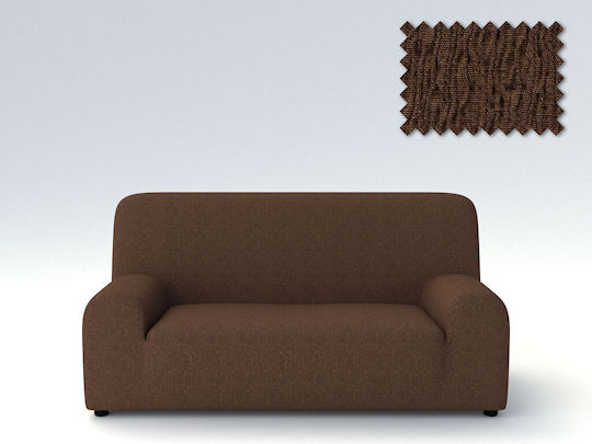 Aithrio Valencia Living Room Set Elastic Covers Brown 3 Pieces