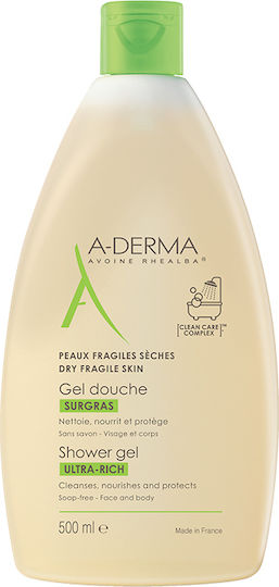A-Derma Douche Bubble Bath Gel with Soothing Oatmeal 500ml