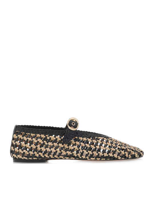 Leather Ballerinas Black
