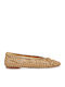 Leather Ballerinas Gold