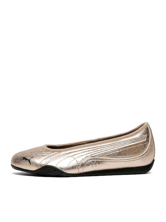Fabric Ballerinas Gold