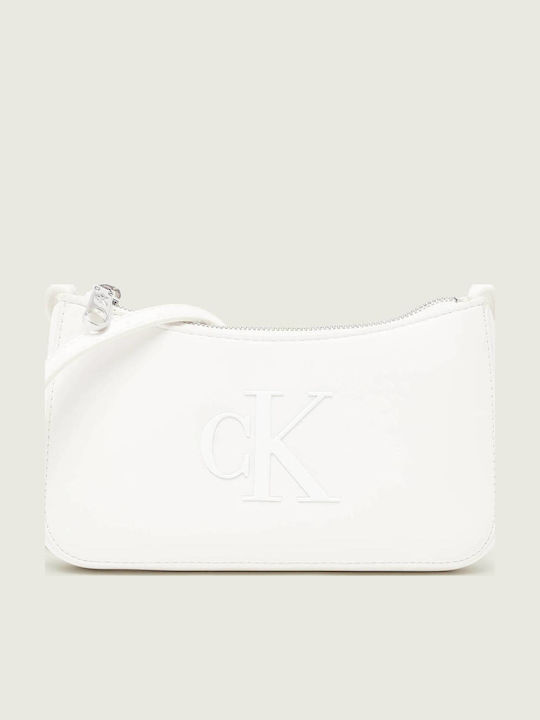 Calvin Klein Bold Γυναικεία Τσάντα Ώμου Λευκή