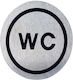 Πινακίδα Τοίχου Wc Inox 10εκ Τ-149