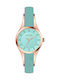 Paul Lorens Women's Watch with Turquoise Leather Strap