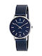 AGBarr Damen Uhr mit Marineblau Metallarmband