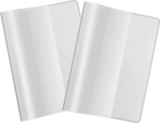 Transparent Book Cover Protection Yellow 13x9.3cm 4pcs