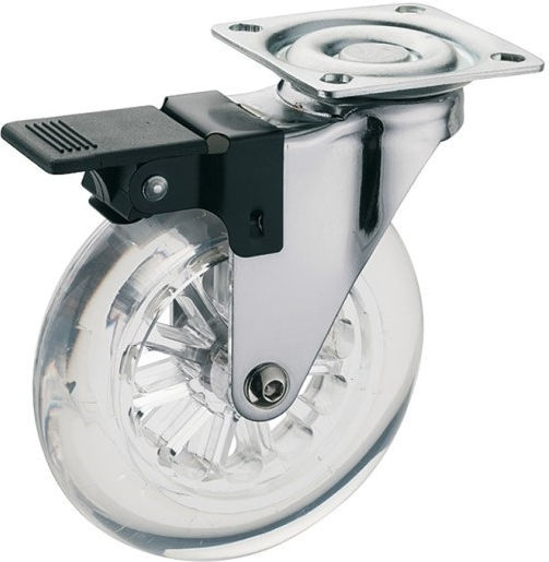 Finetto Furniture Wheel made of Metal in Transparent Color