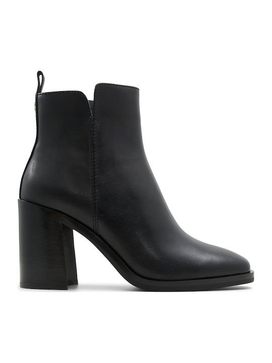 Leder Damen Stiefeletten Knöchel Schwarz